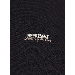 Patron of The Club Black Hoodie with Front and Back Logo Print in Cotton Man