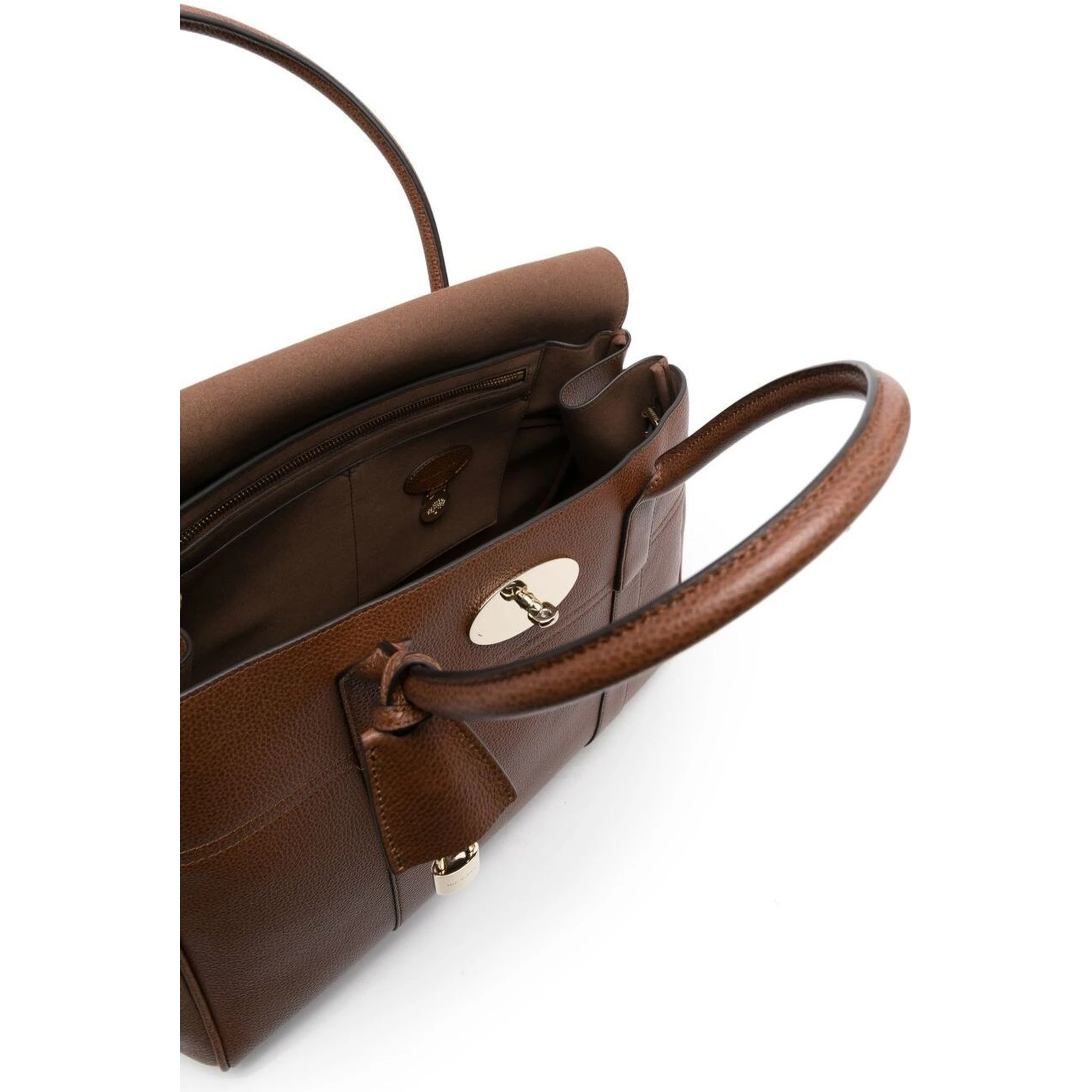 Bayswater Brown Leather Handbag Mulberry Woman