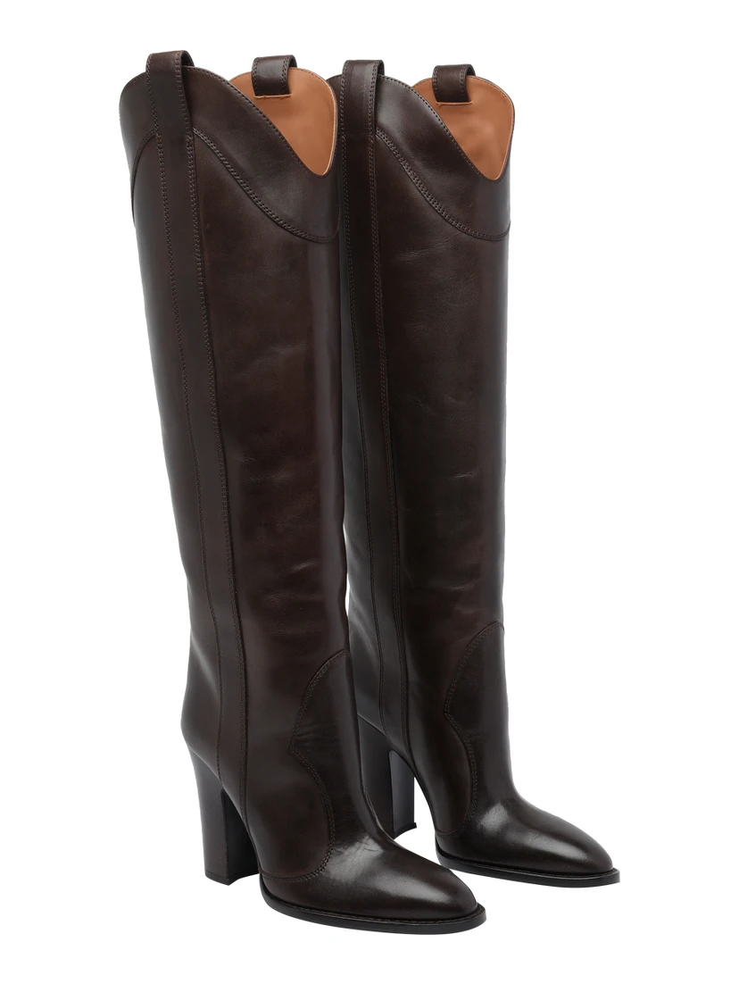 100mm Lavinia pointed over-the-knee boots