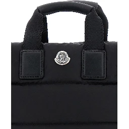 Karadoc Black Micro Handbag with Adjustable and Removable Shoulder Strap and Logo Patch on the Front in Tech Fabric Woman