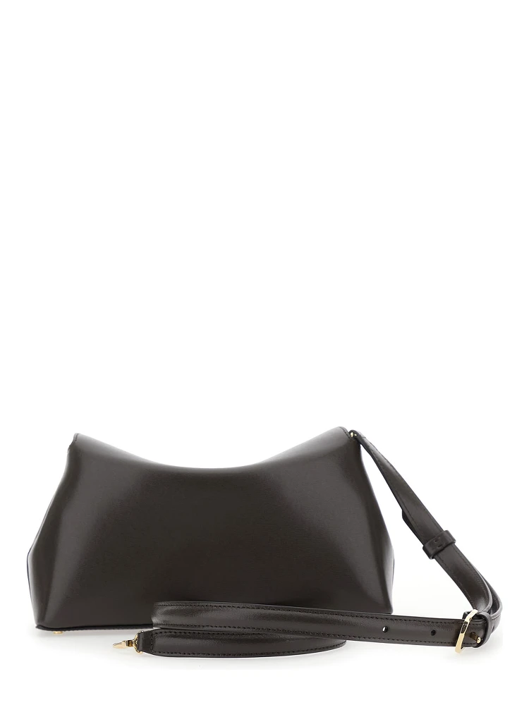 T-Lock Brown Handbag with Adjustable and Removable Shoulder Strap and Turn-Lock Closure in Leather Woman alternative