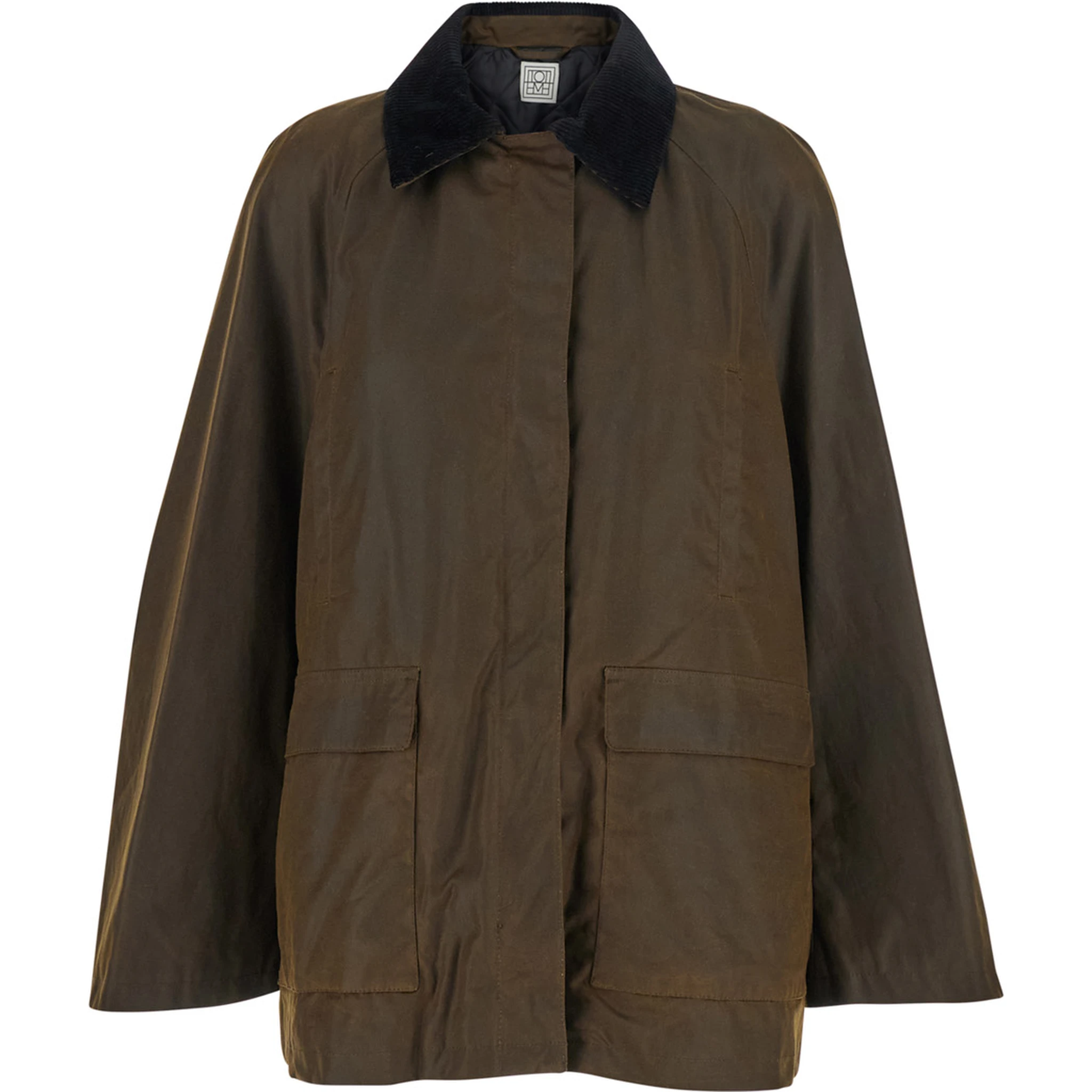 Brown Jacket with Corduroy Collar and Rear English Vents in Cotton Woman