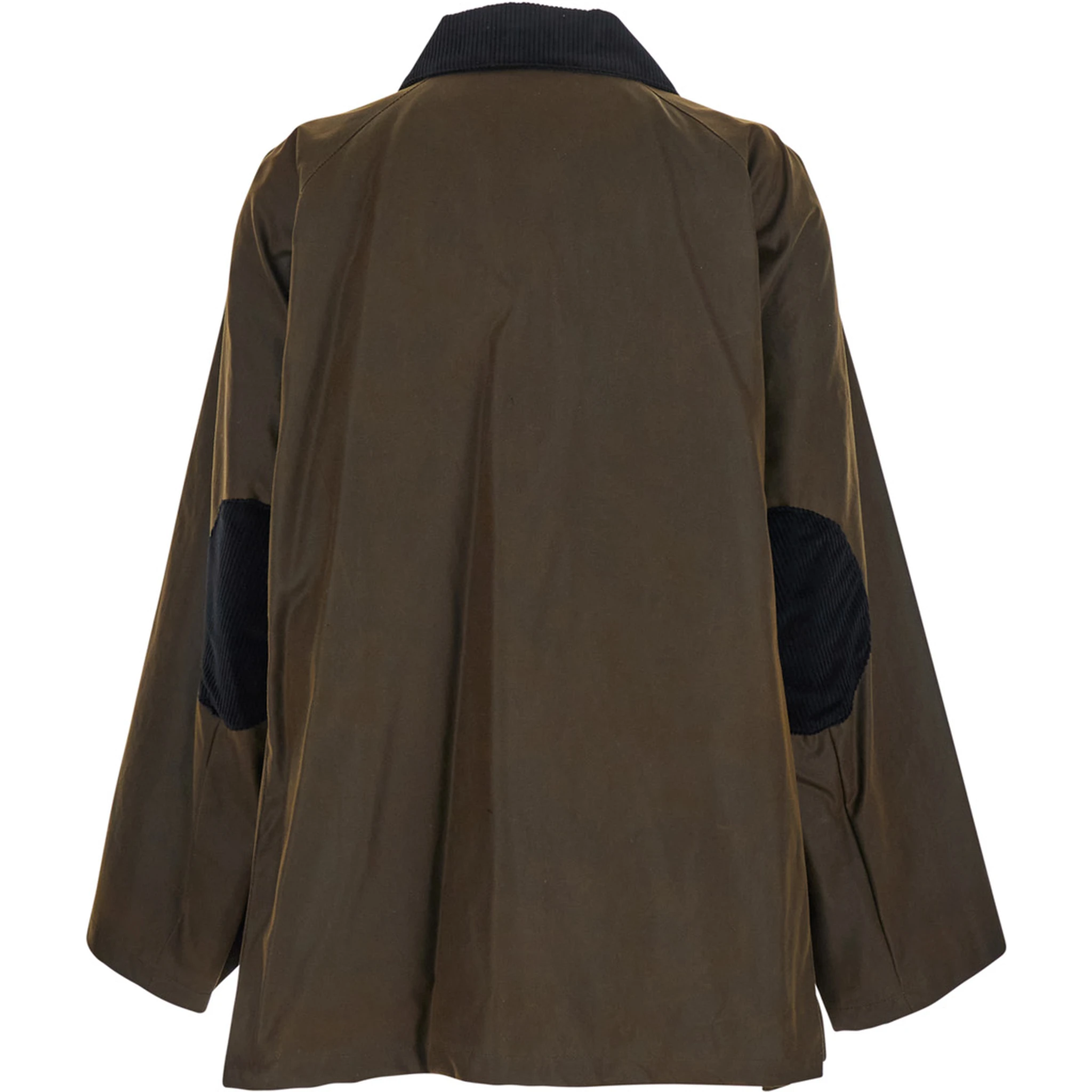 Brown Jacket with Corduroy Collar and Rear English Vents in Cotton Woman