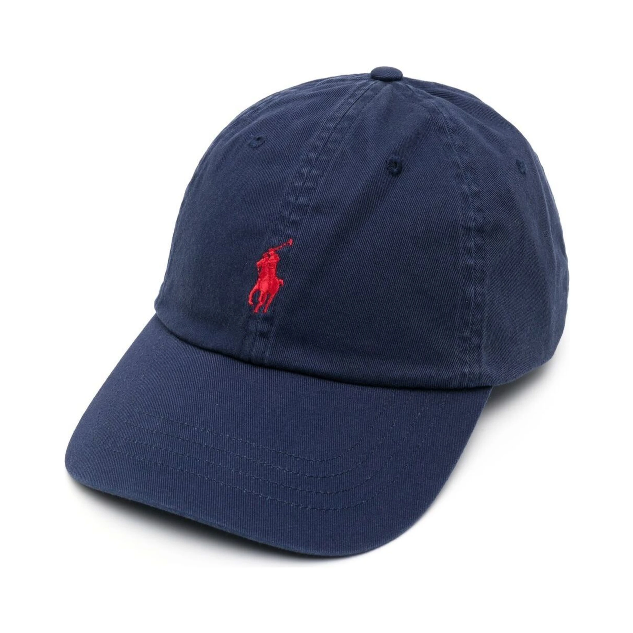 Blue Baseball Cap with Logo Embroidery in Cotton Man
