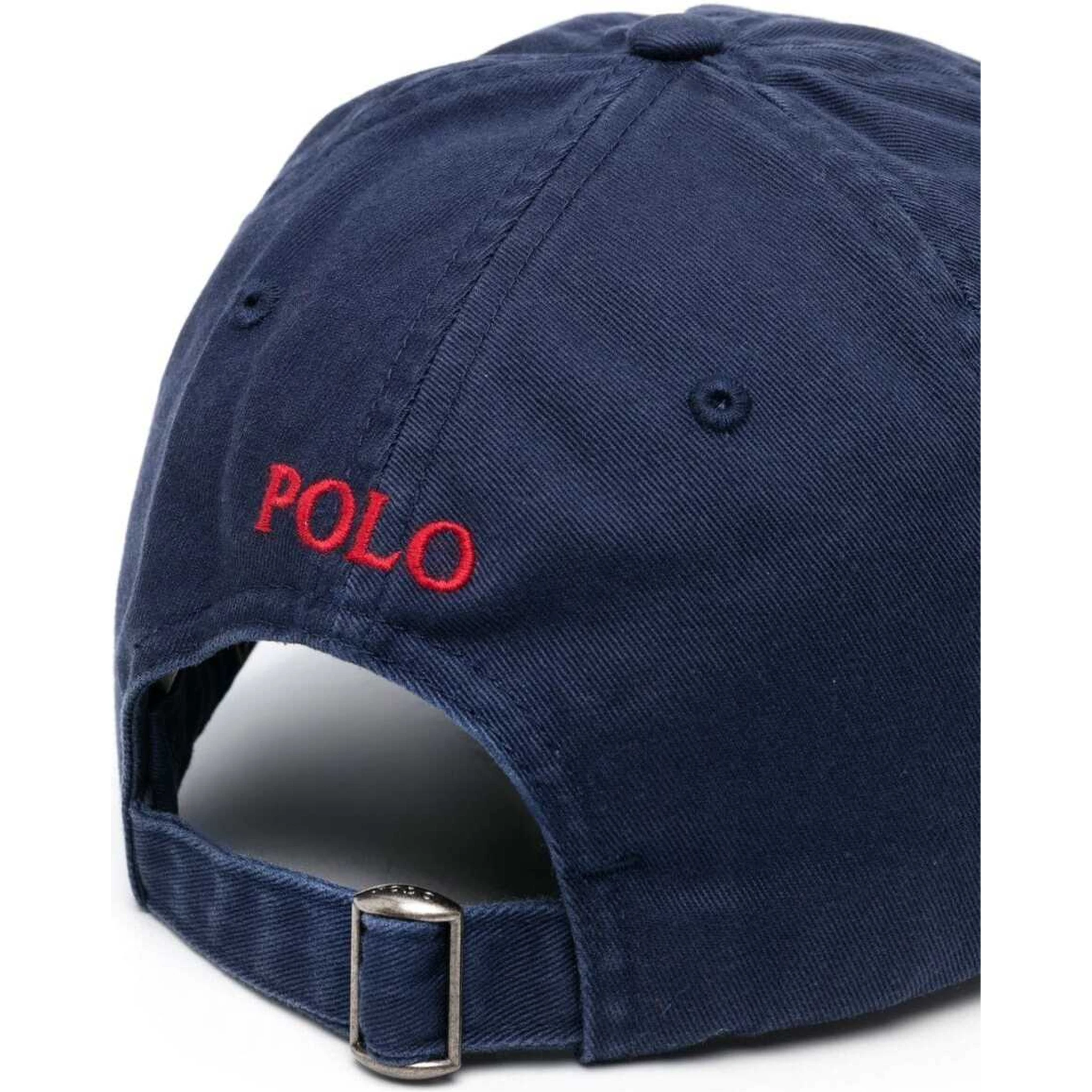Blue Baseball Cap with Logo Embroidery in Cotton Man