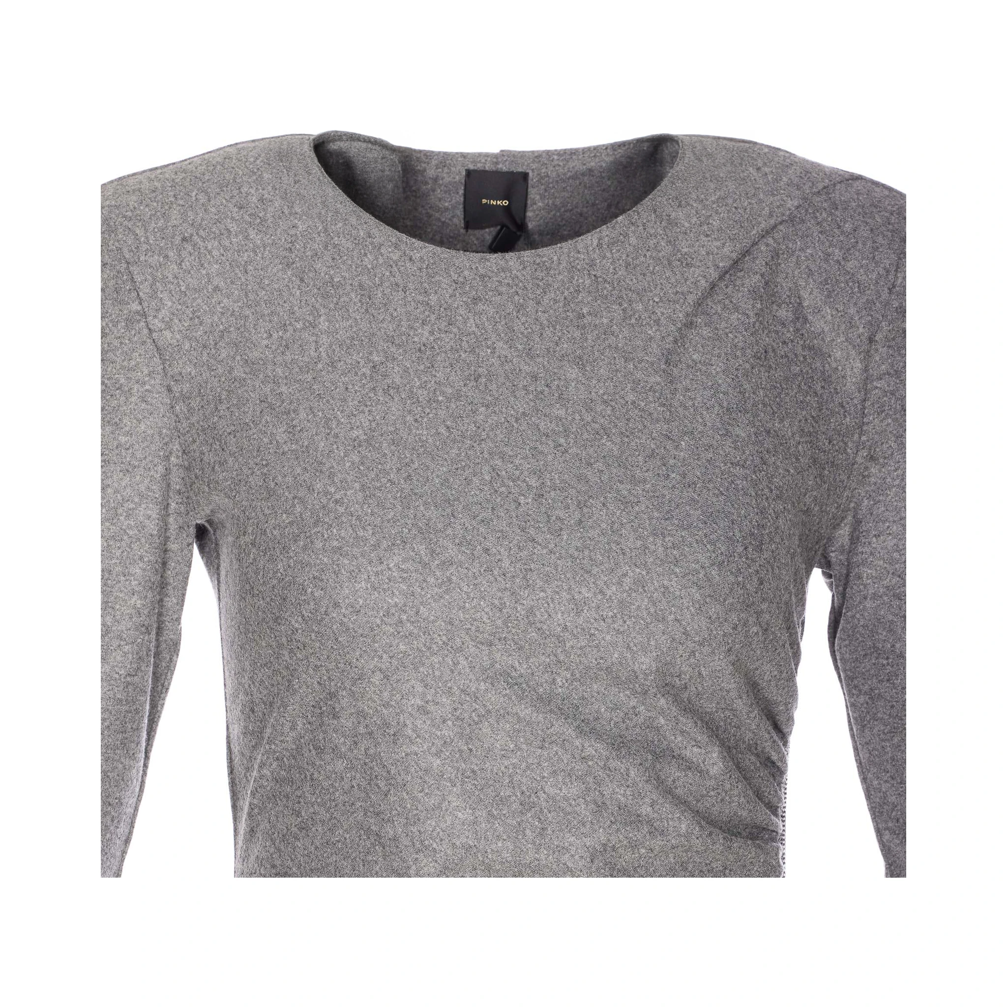 long-sleeve ruched dress