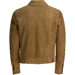 Overshirt jacket in suede