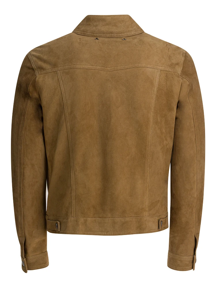 Overshirt jacket in suede alternative