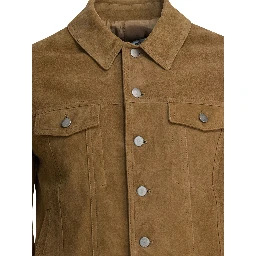 Overshirt jacket in suede