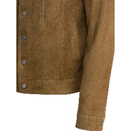 Overshirt jacket in suede