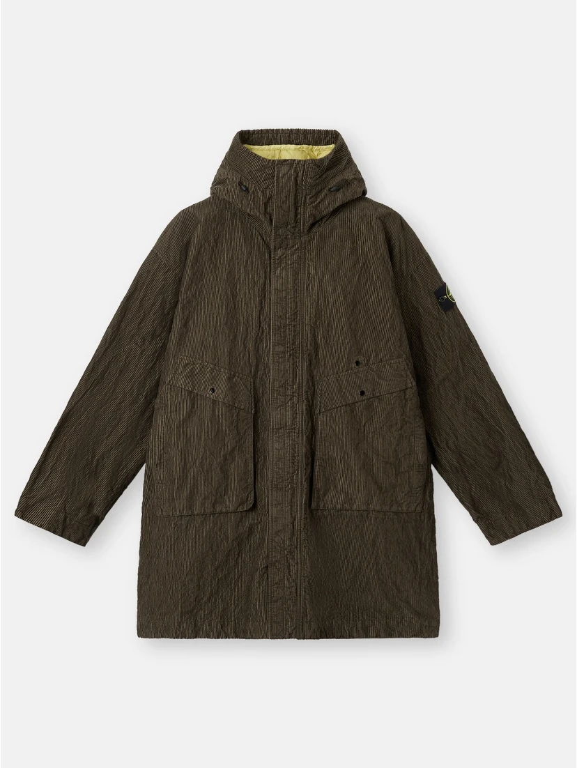 Parka with hood and removable lining