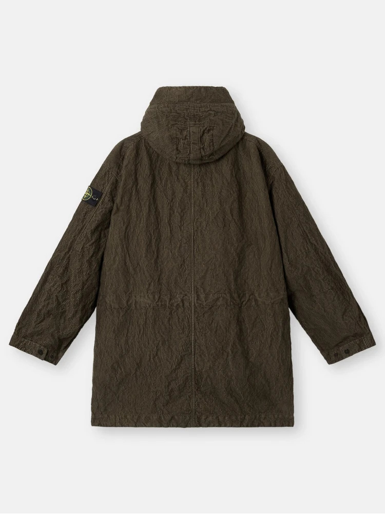Parka with hood and removable lining alternative