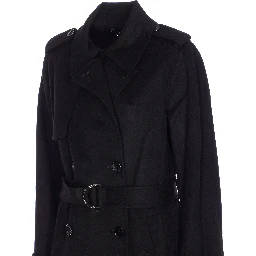 wool-blend belted double-breasted coat