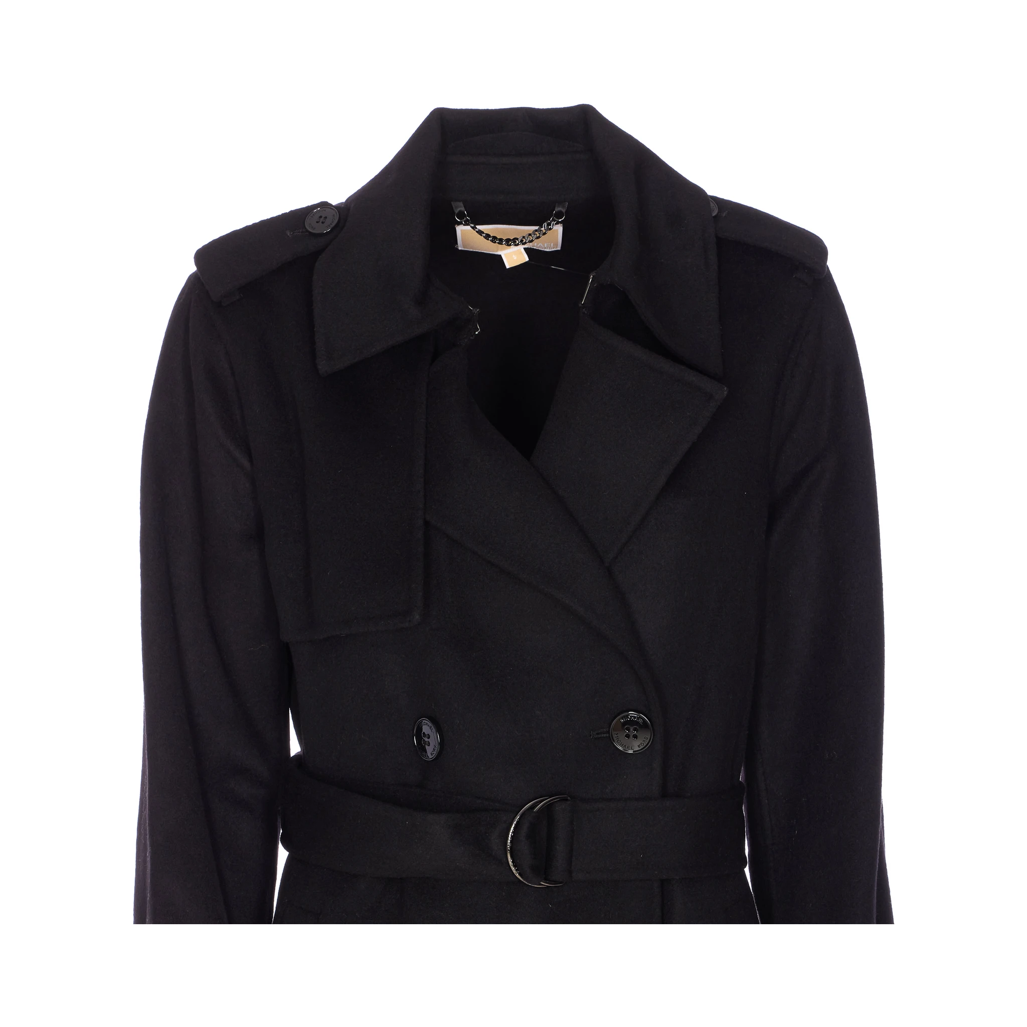 wool-blend belted double-breasted coat