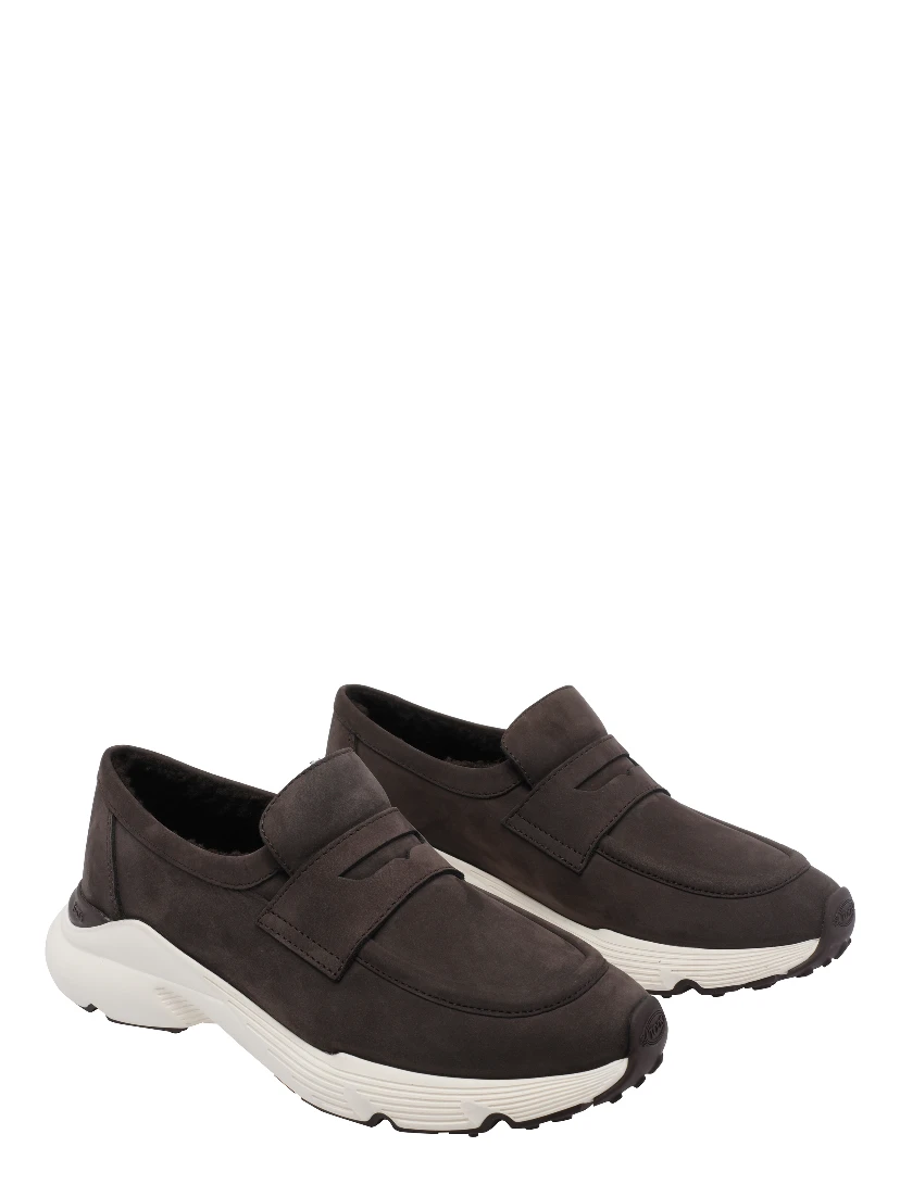 moccasin shearling trainers