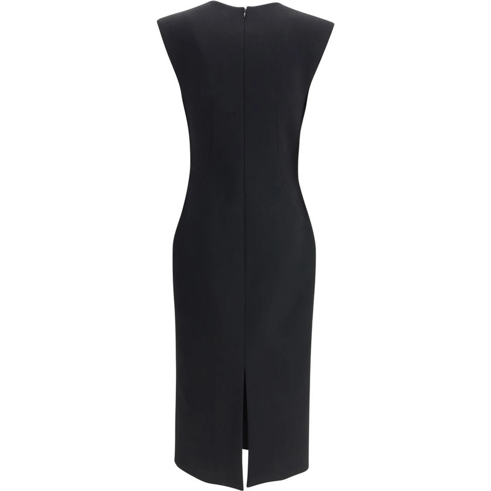 Black Wool Casual Dress