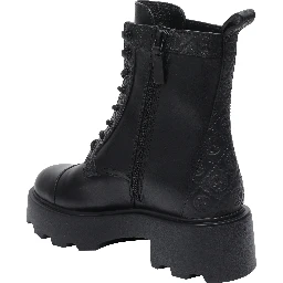 monogram lug sole ankle boots