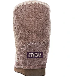 logo-patch suede boots