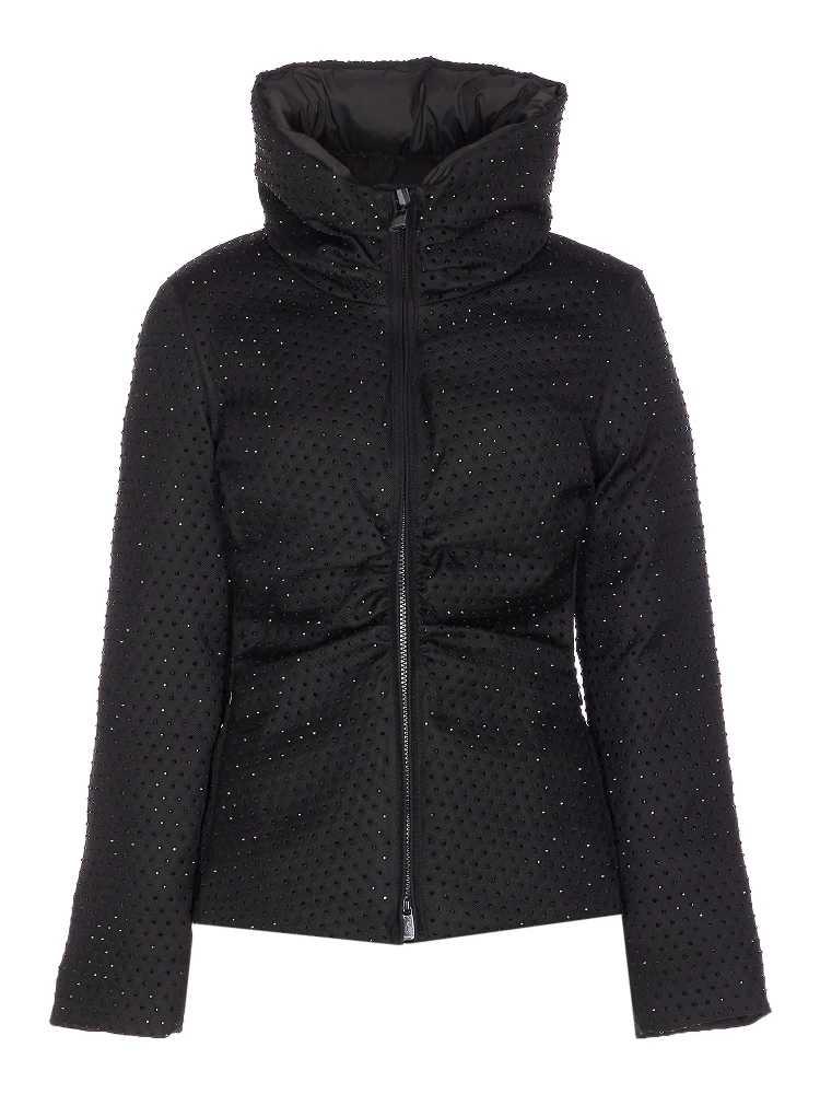 strass-embellished high-neck jacket