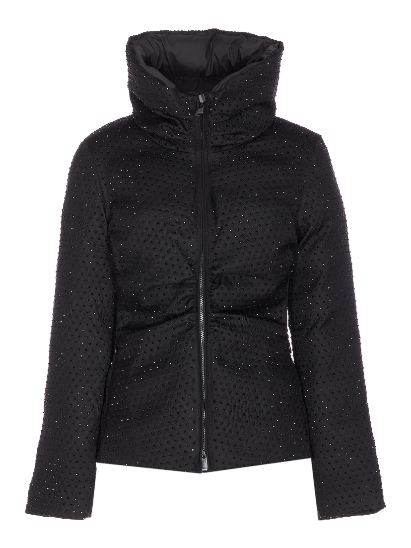 strass-embellished high-neck jacket