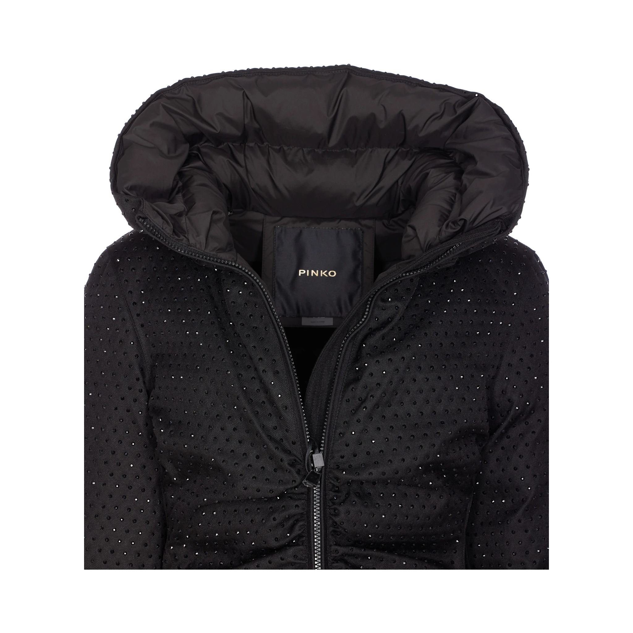 strass-embellished high-neck jacket