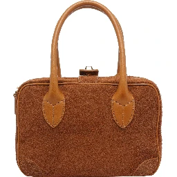 Vita zip-top leather tote bag