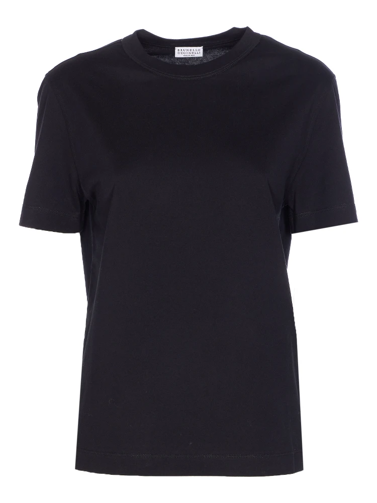 Monili-trim cotton T-shirt