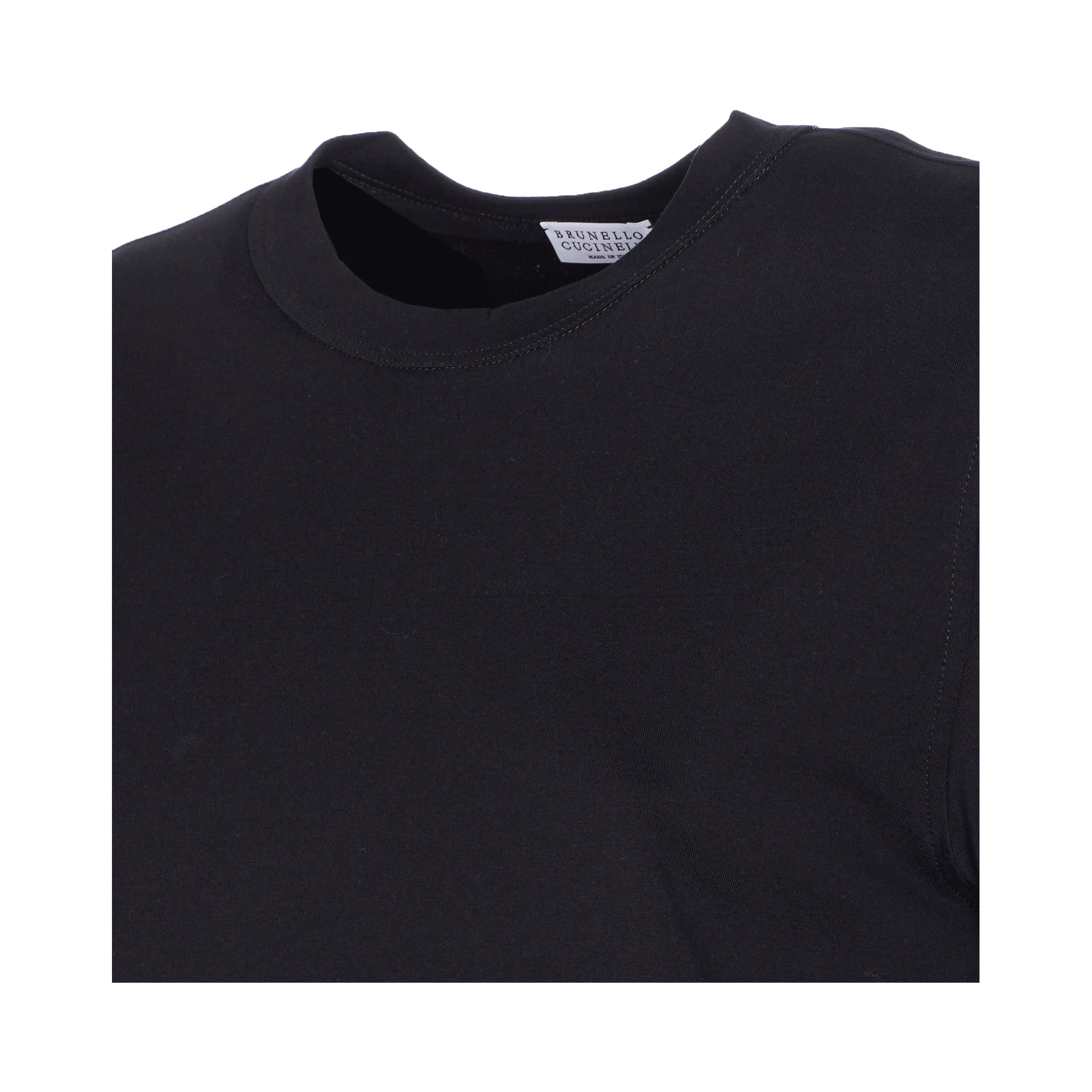 Monili-trim cotton T-shirt