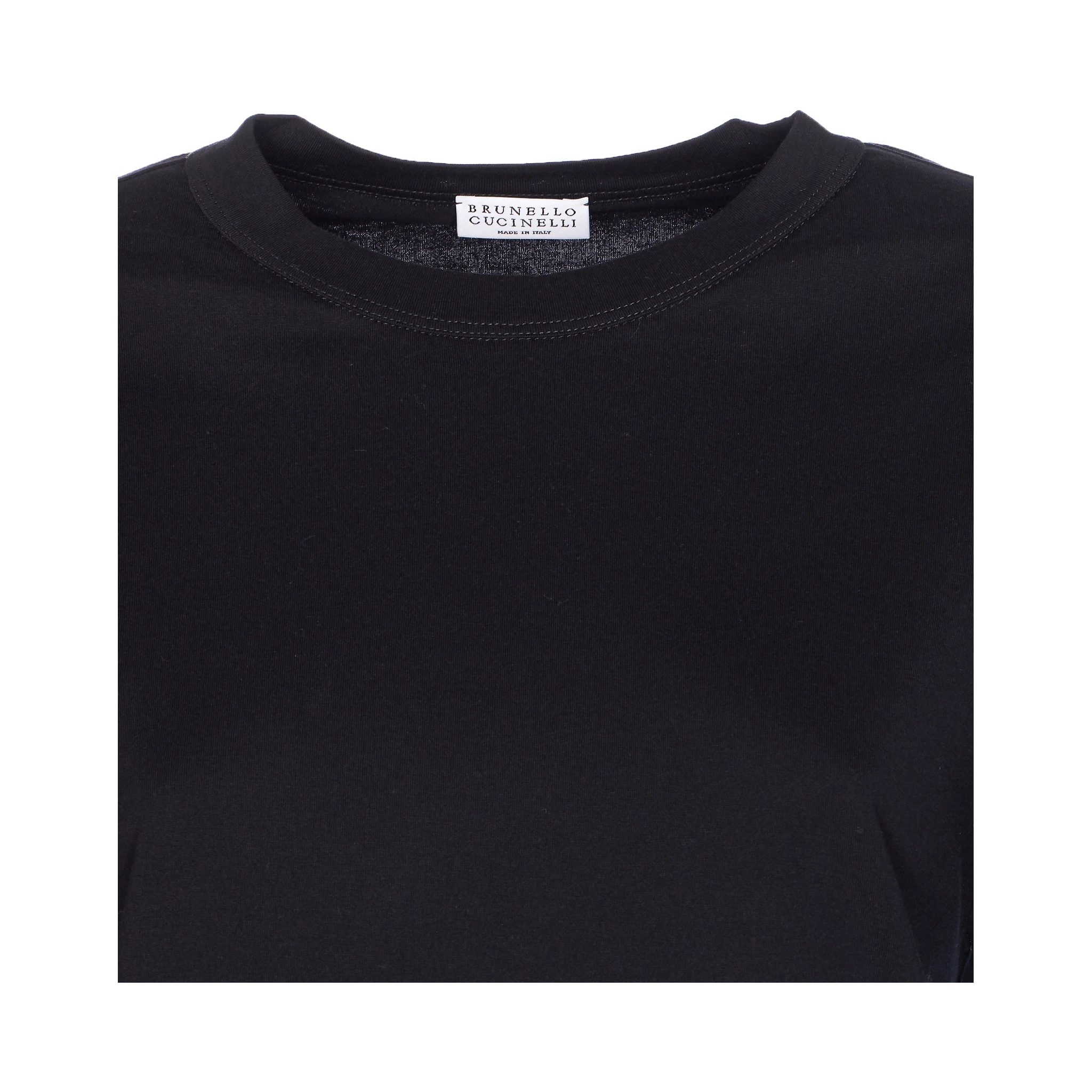 Monili-trim cotton T-shirt