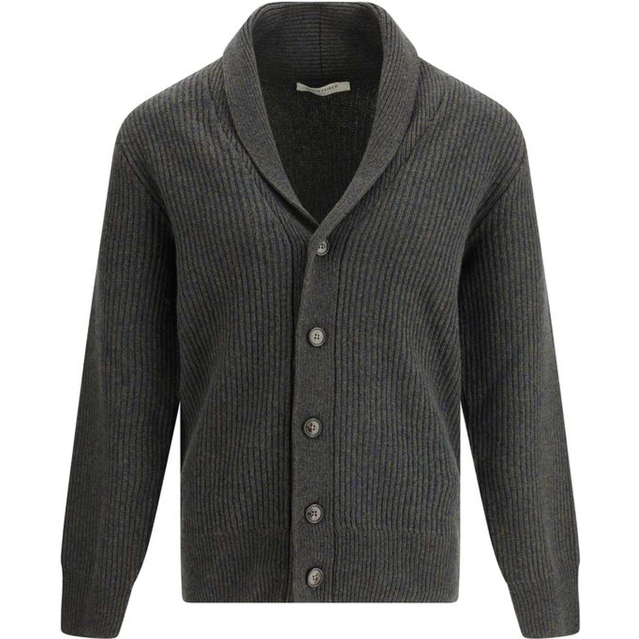 Green Fleece Wool Cardigan