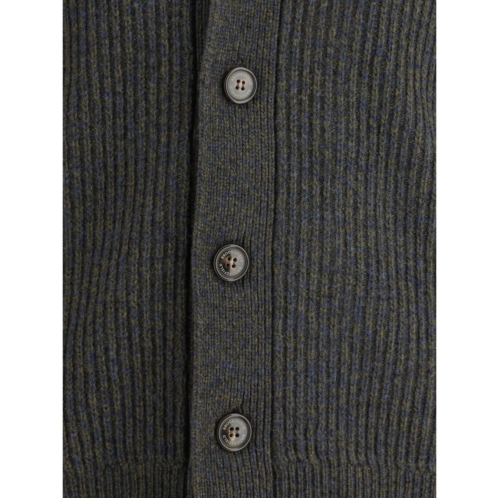 Green Fleece Wool Cardigan