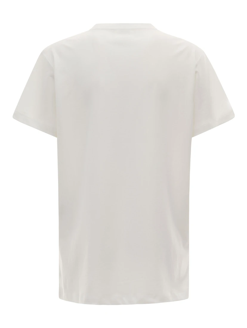 Aby White Crewneck T-Shirt with Small Logo Print Woman Isabel Marant Etoile