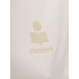 Aby White Crewneck T-Shirt with Small Logo Print Woman Isabel Marant Etoile