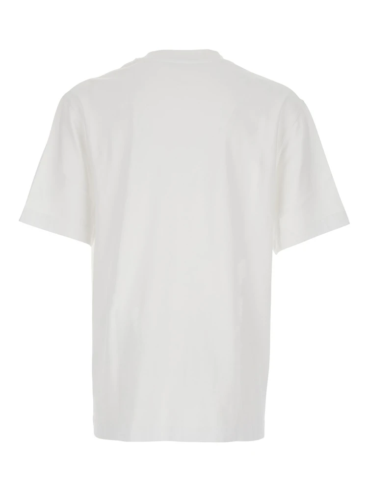 Le T-Shirt Gros Grain White T-Shirt with Logo Patch on the Front in Cotton Man alternative