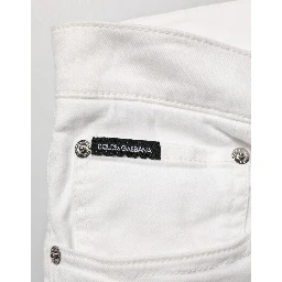 White Graffiti Print Skinny GOLD Denim Jeans