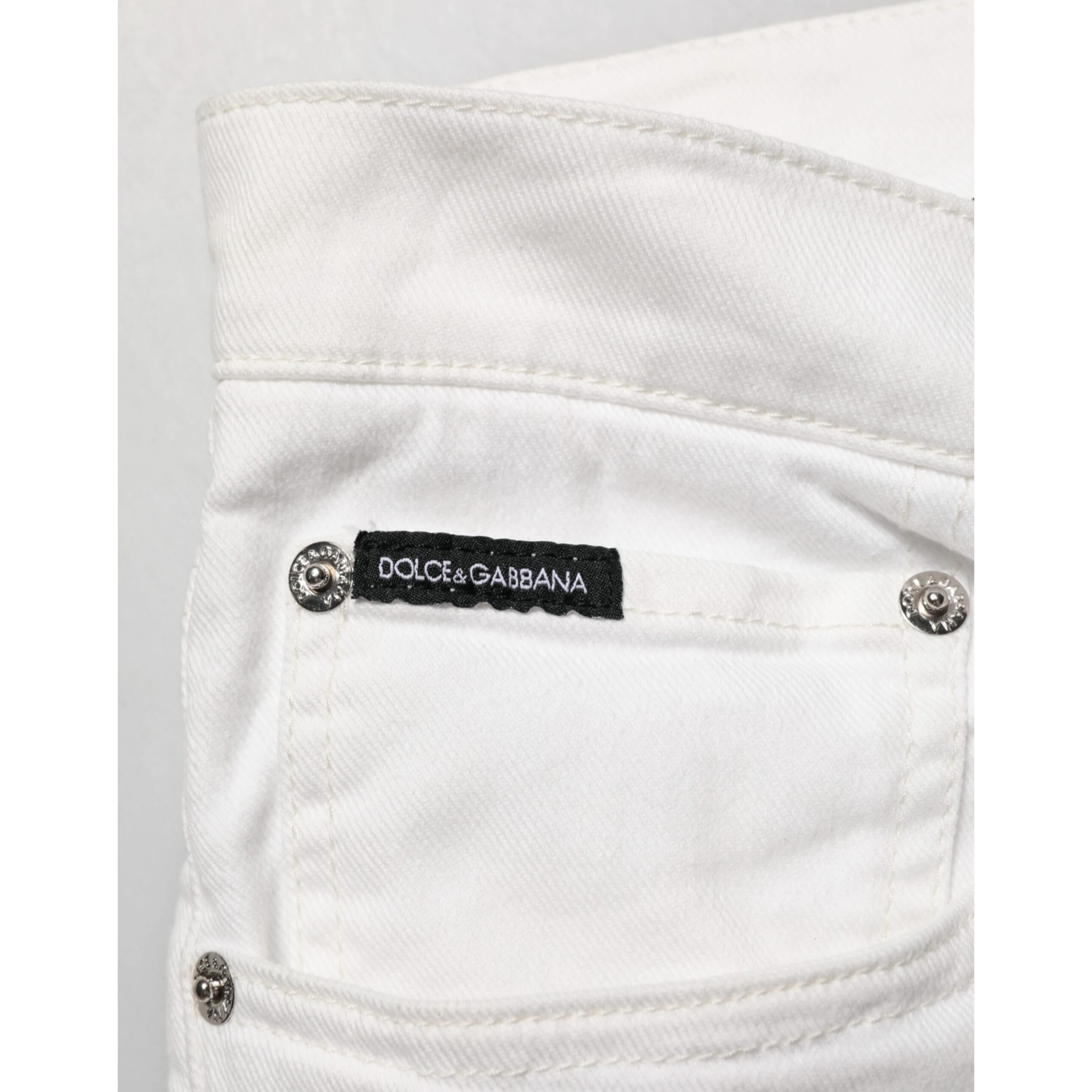 White Graffiti Print Skinny GOLD Denim Jeans