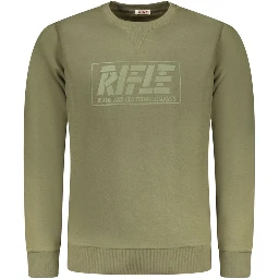 Green Cotton Men Sweater