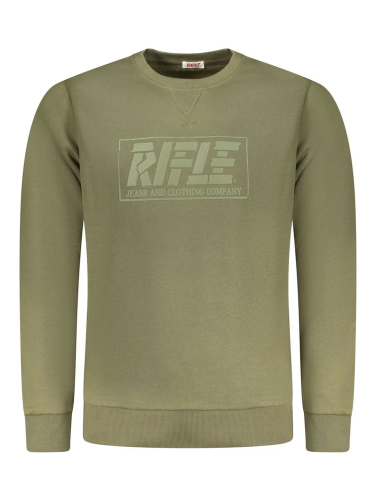 Green Cotton Men Sweater