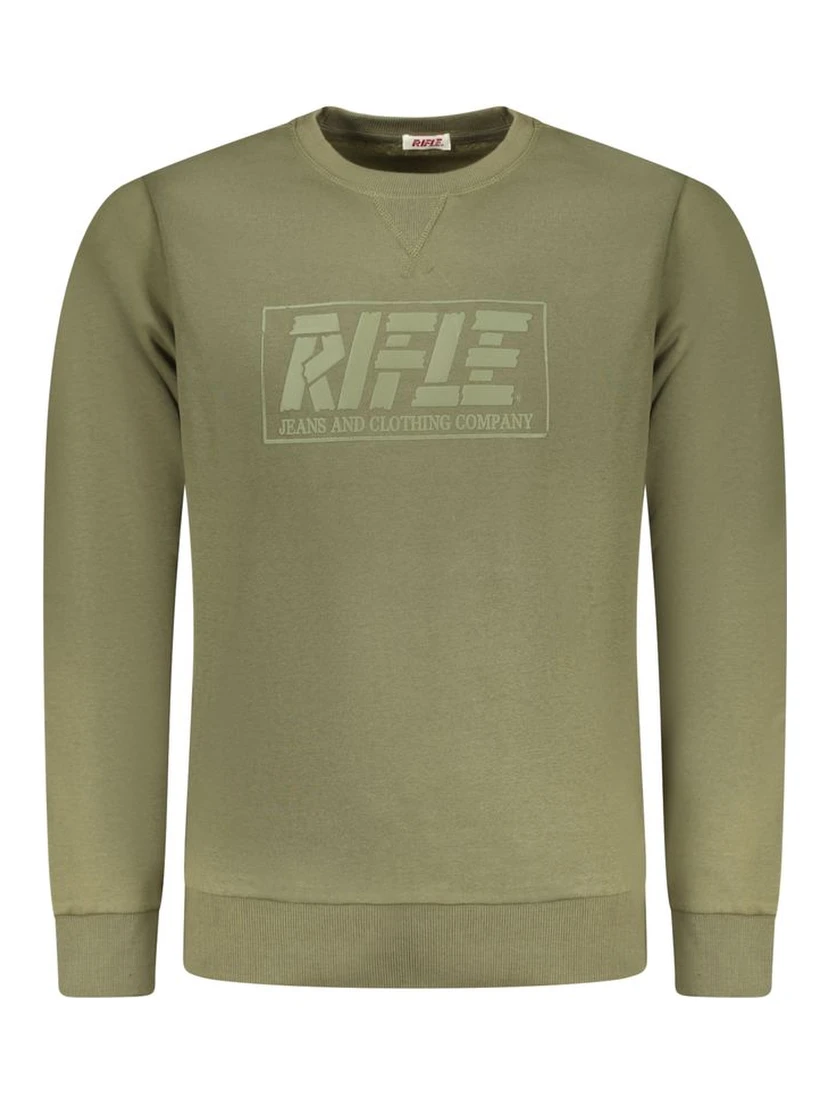 Green Cotton Men Sweater