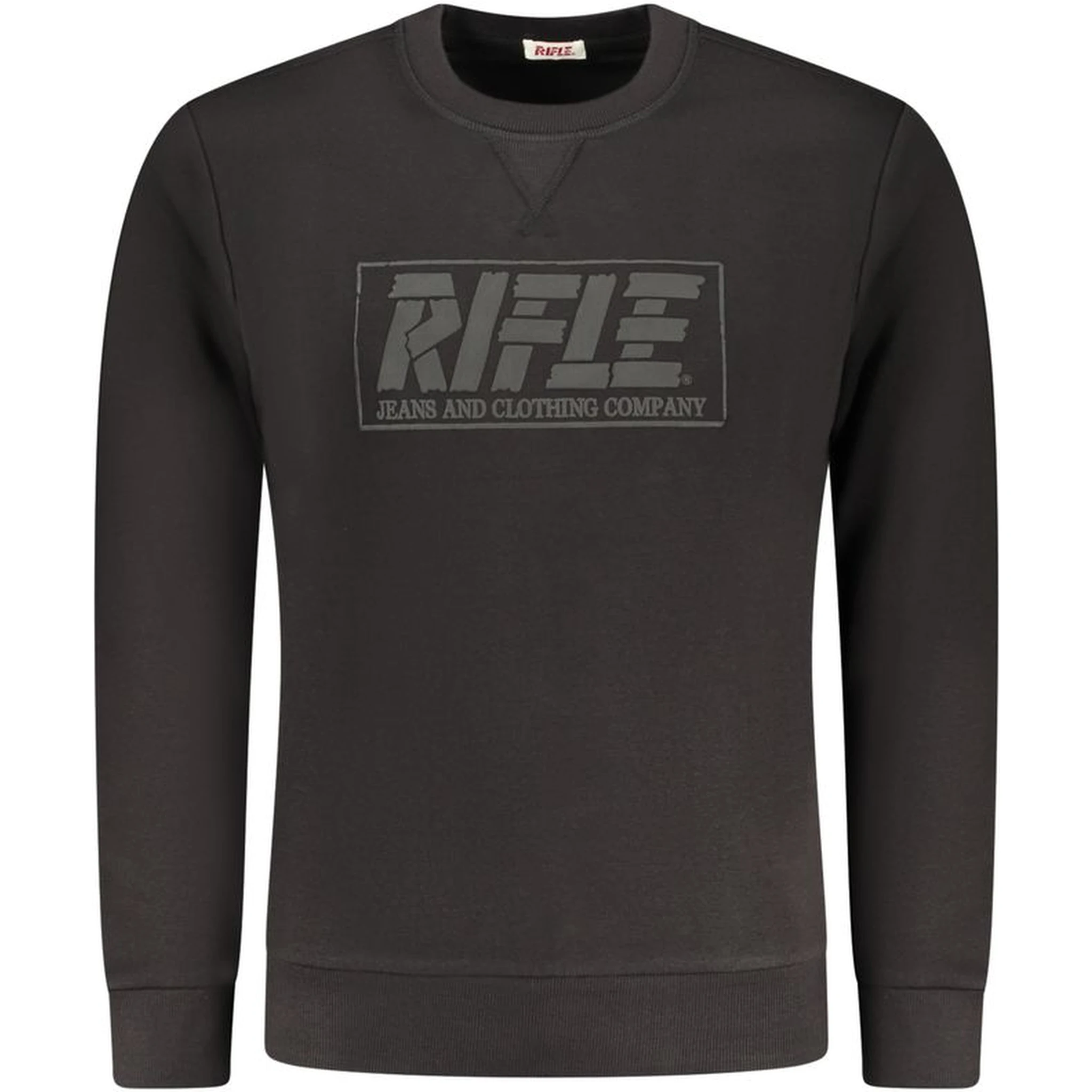 Black Cotton Men Sweater