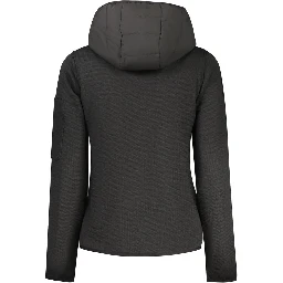 Black Polyester Women Jacket