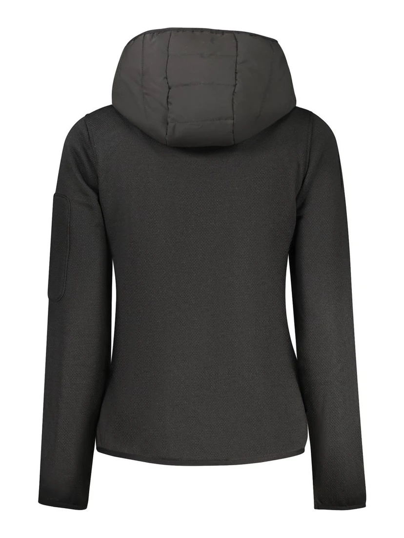 Black Polyester Women Jacket
