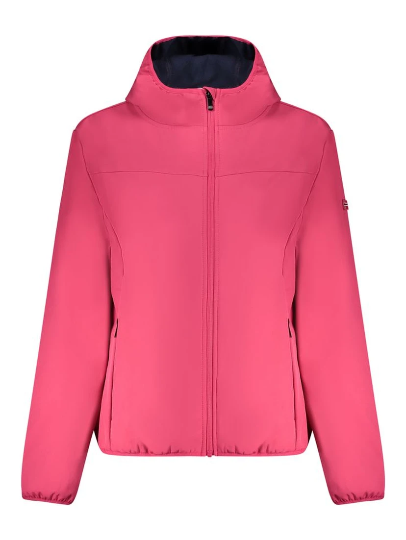 Pink Polyester Women Jacket