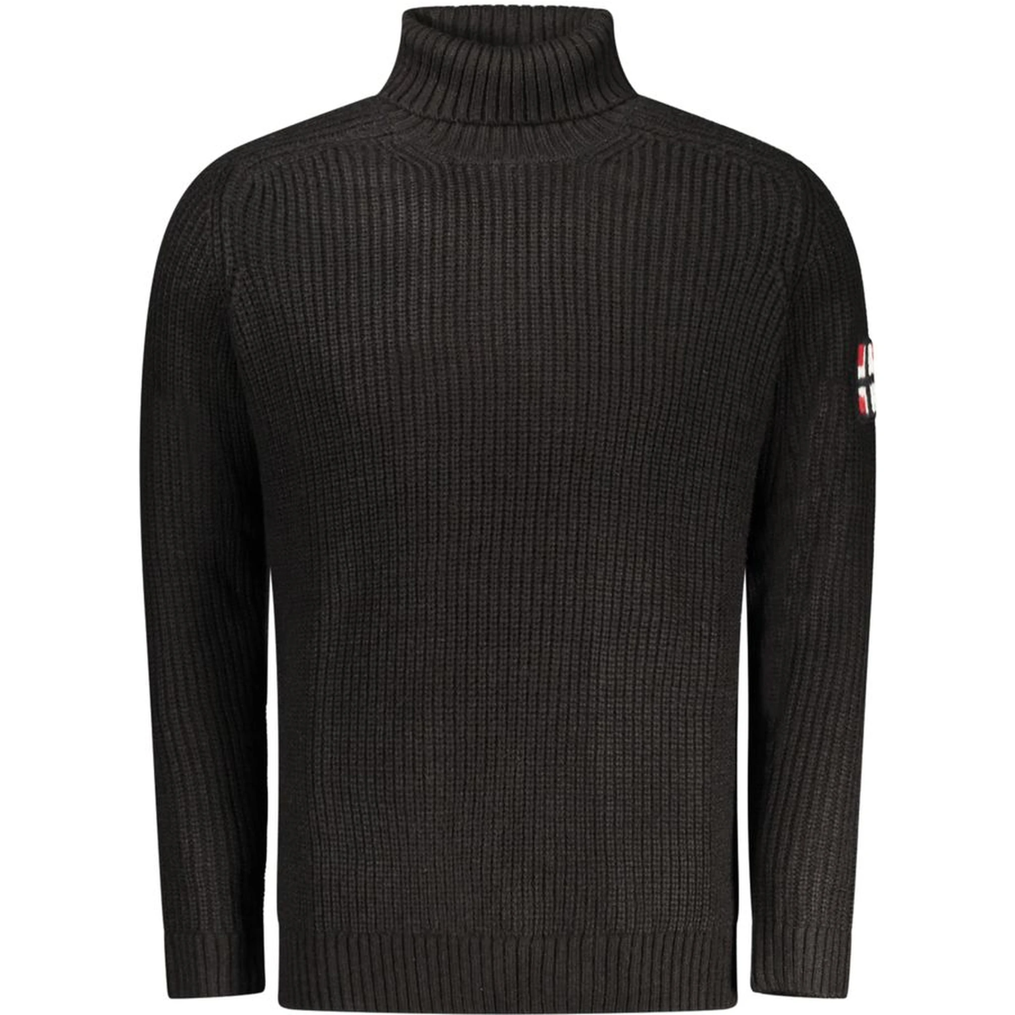 Black Wool Men Sweater