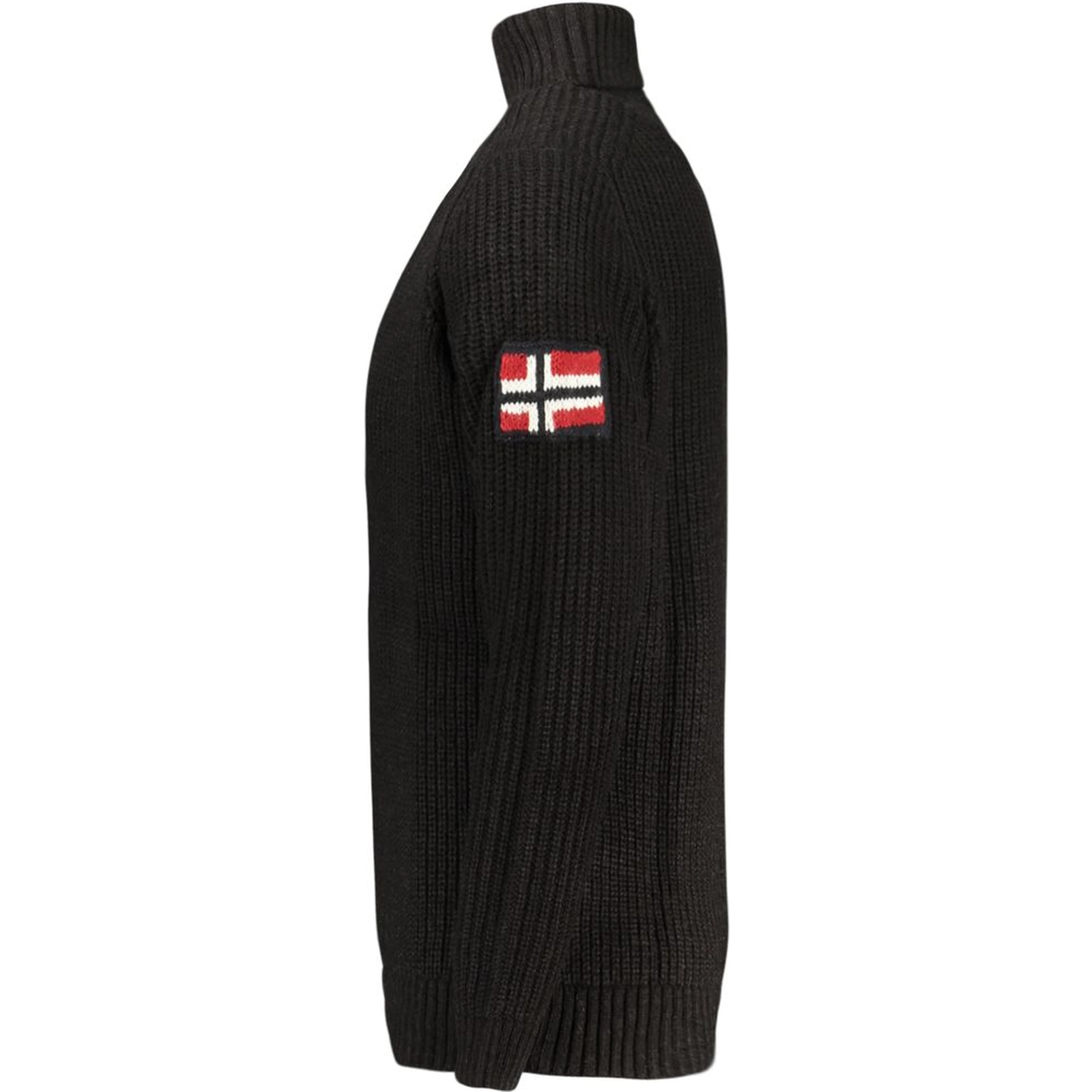 Black Wool Men Sweater