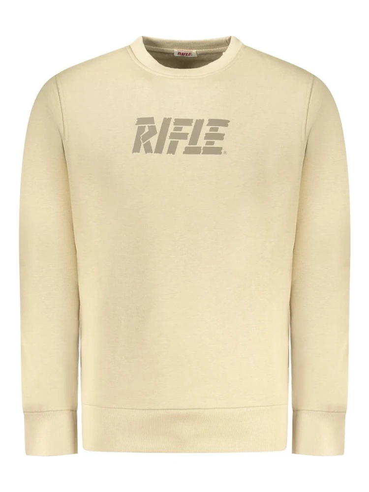 Beige Cotton Men Sweater