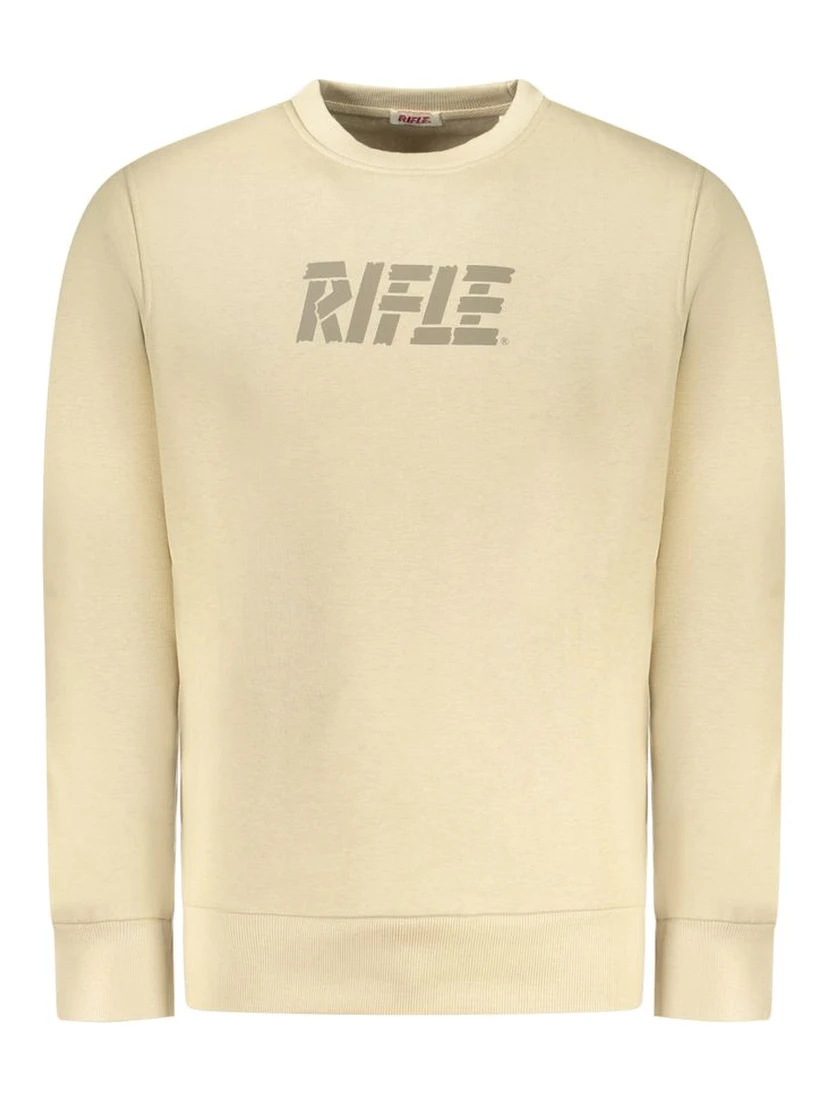 Beige Cotton Men Sweater