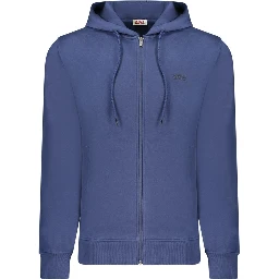 Blue Cotton Men Sweater