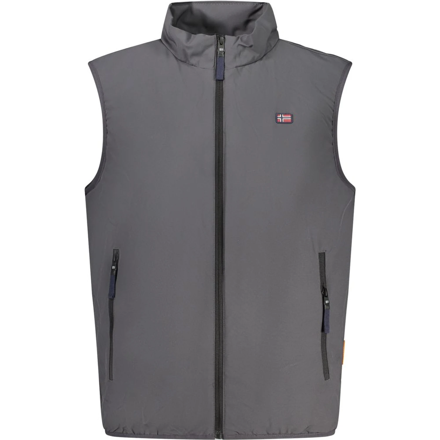 Gray Polyester Men Jacket