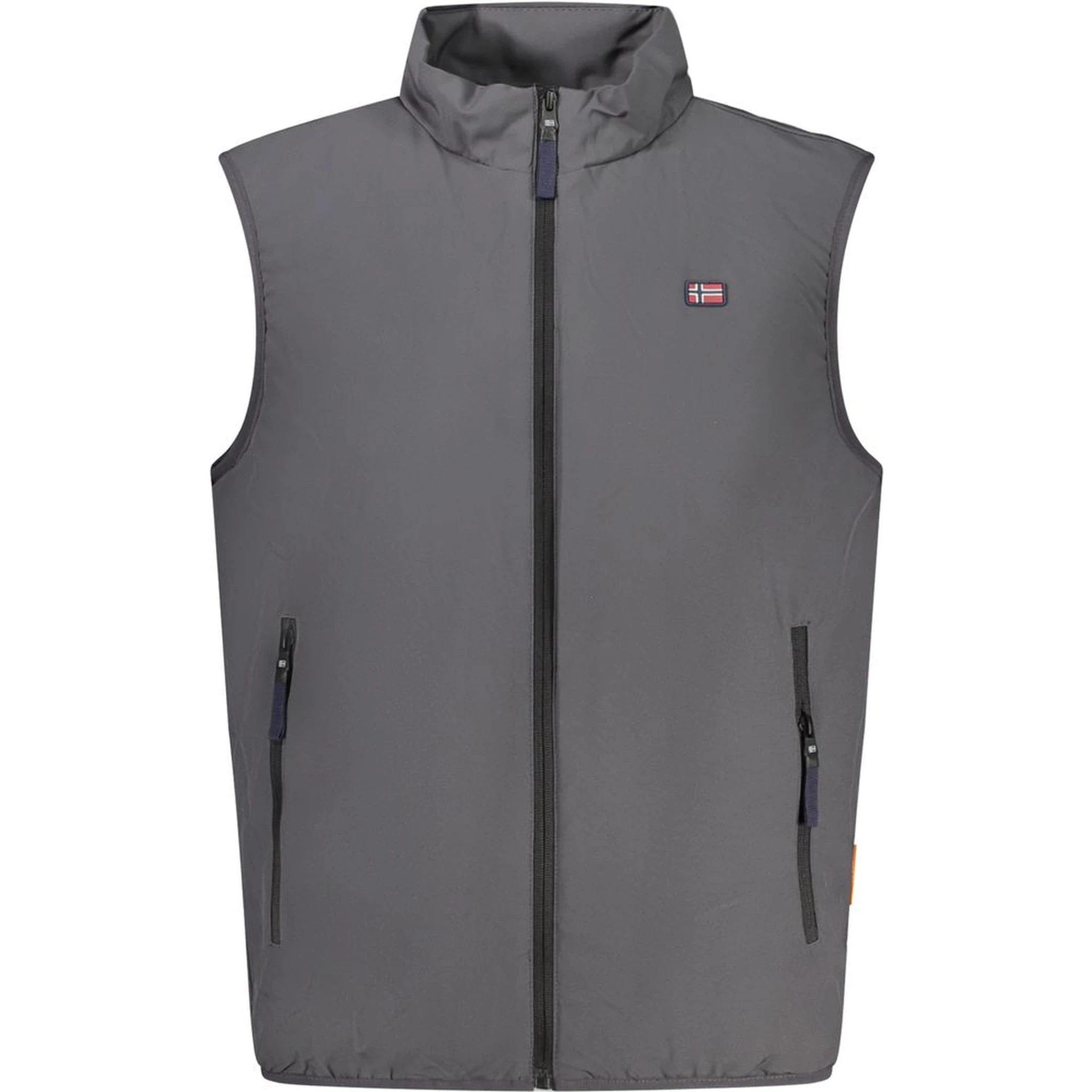Gray Polyester Men Jacket